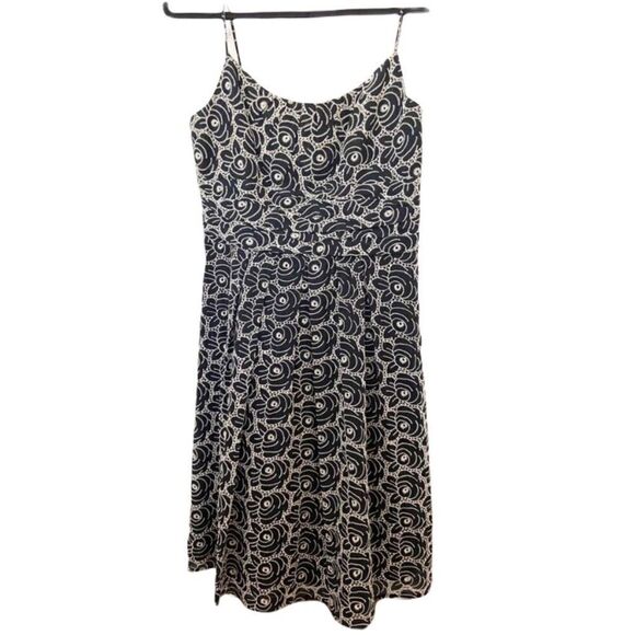 Eliza J Black & White Floral Embroidered Print Dress Size 10 - Picture 1 of 7